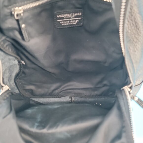 American Eagle Genuine Leather Backpack – Made in Italy – Black – Excellent - Picture 8 of 11